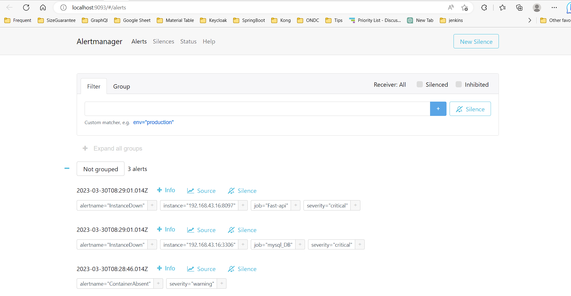 Alertmanager Dashboard